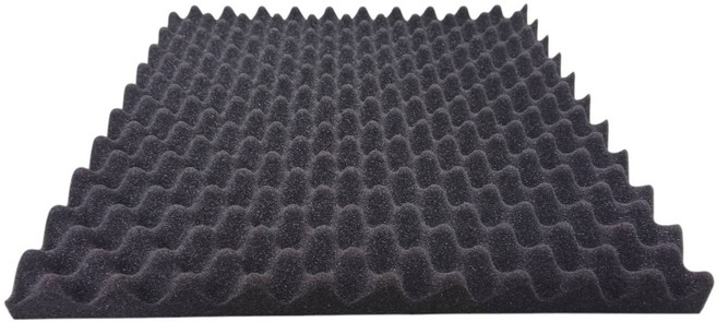 高密度不防火隔音棉 50*50cm 波浪吸音棉 錄音室隔音牆, 厚4cm普通波浪不防火無膠, 1件