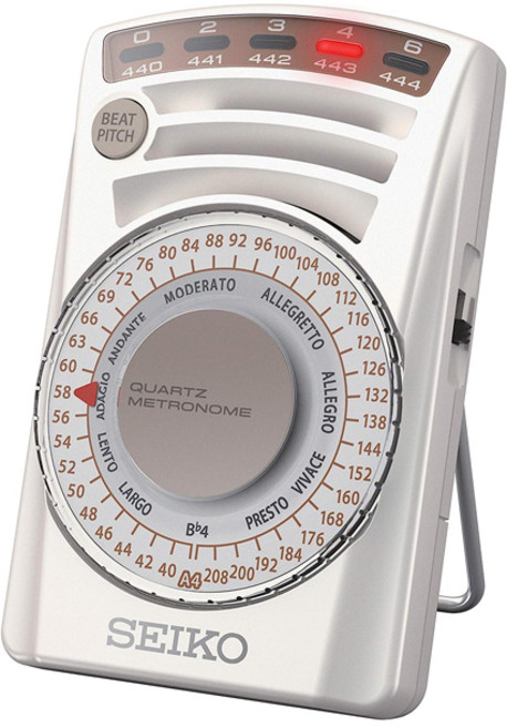 SEIKO (세이코) 메트로놈 쿼츠 화이트SQ60(W), 화이트, 1개