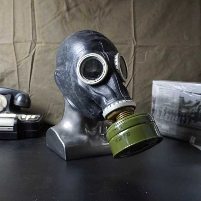 러시아 소련 KB-5 방독면 홈 의상 컬렉션 팬 캐릭터 오리지널 스페어 군용 KB-7 재고 제품, 1개, KB-5 흰색