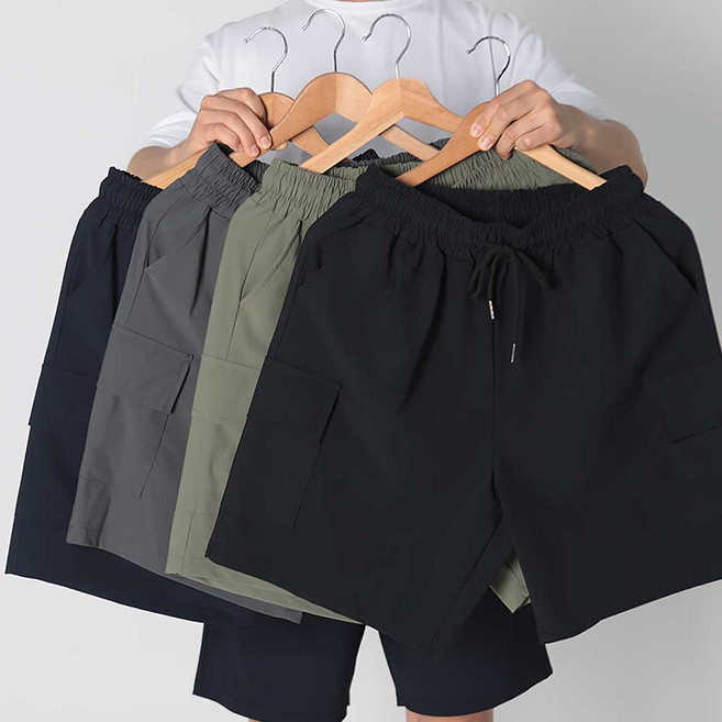 런닝맨 아이스 카고 반바지 L-6XL(28~48) 국산 접촉냉감 스판 고급 밴츄리 빅사이즈