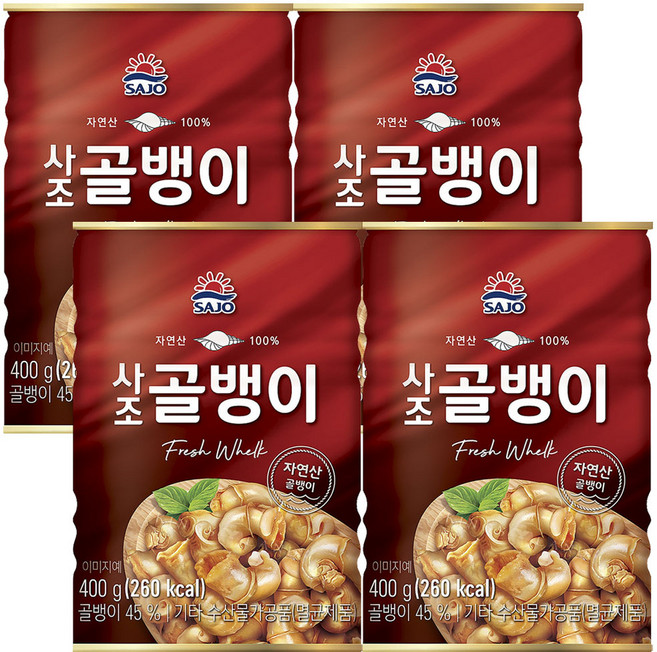 사조 자연산 골뱅이, 400g, 4개