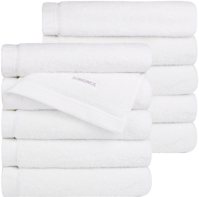 송월타월 컴포트 그라운드 호텔 타올 200g 40수 코마사, 화이트, 10개