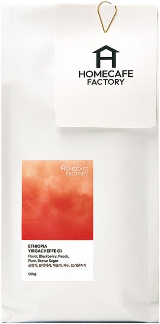 홈카페 팩토리 산미 폭발 에티오피아 예가체프 G1 원두 커피, 500g, 1개, 홀빈(분쇄안함)