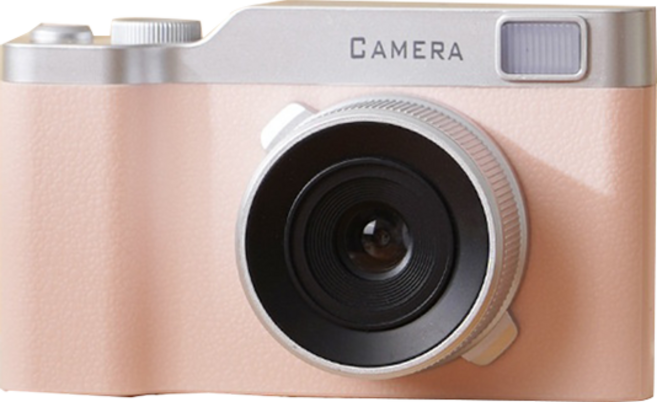 PYHO 레트로 고화질 똑딱이 카메라 5000만 화소 64G 메모리 세트 1080P LED 보조광 탑재 휴대용 디카, 핑크색