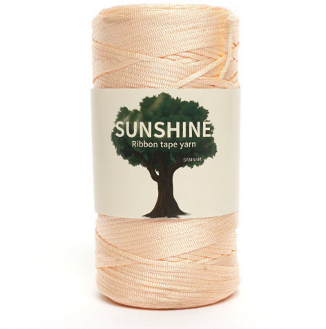 삼남뜨개실 썬샤인 250g 5사면한개더 PP사 테이프얀 가방실 모자실 가벼운실, 05 스킨, 1개