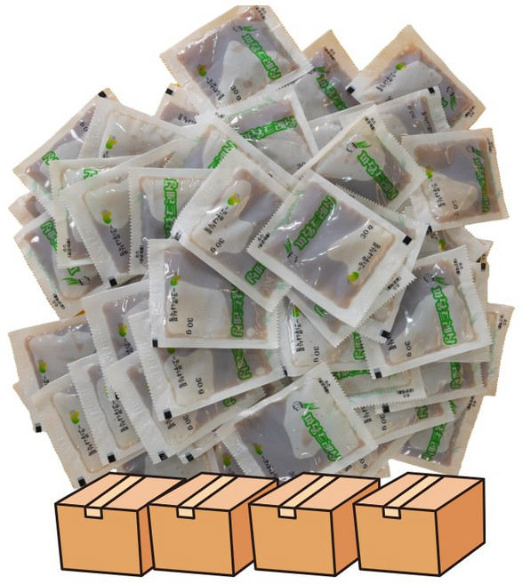 뫼루니식품 봉지 일회용 겨자 파닭소스 사과맛 30g 300매, 9kg, 4박스