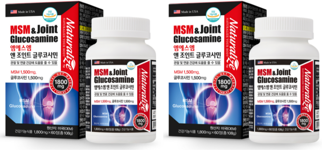 네추럴라이즈 엠에스엠 앤 조인트 글루코사민, 60정, 2개