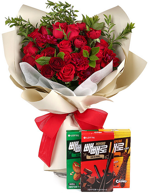 119플라워 (당일배송) 너에게줄께 (빼빼로포함) ST-C374 꽃다발 전국꽃배달 빼빼로데이 기념일 꽃선물 생화 꽃배달, 1개, 혼합