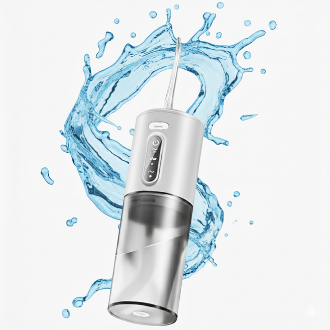 구강세정기 워터픽 물치실 구강 세척기 무선 구강워셔, 화이트, 1개