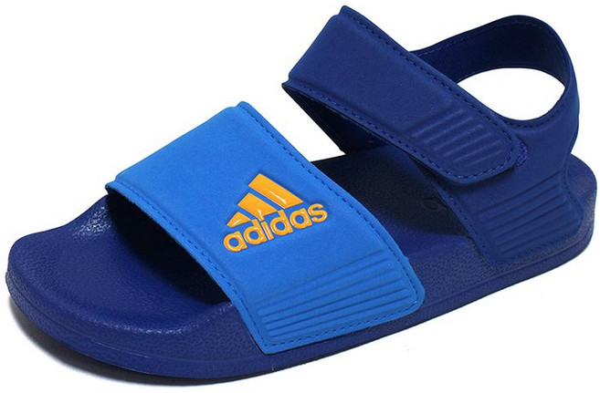 아디다스 키즈 아딜렛 C 아동 주니어 샌들 슬리퍼 블루 GW0343