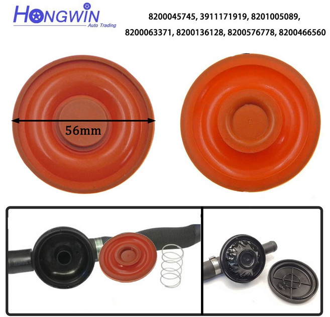 르노 클리오 메간 라구나 마스터 시닉 트래픽 캉구 엔진 PCV 밸브 멤브레인 1.9D 8200045745 3911171919, 1PCS