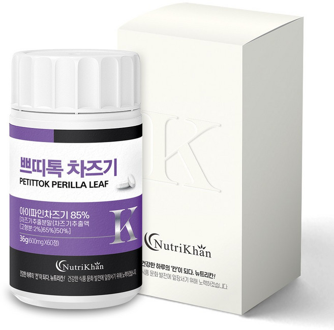 루테올린 국내산 차즈기 차조기 자소엽 추출물 60정, 1개