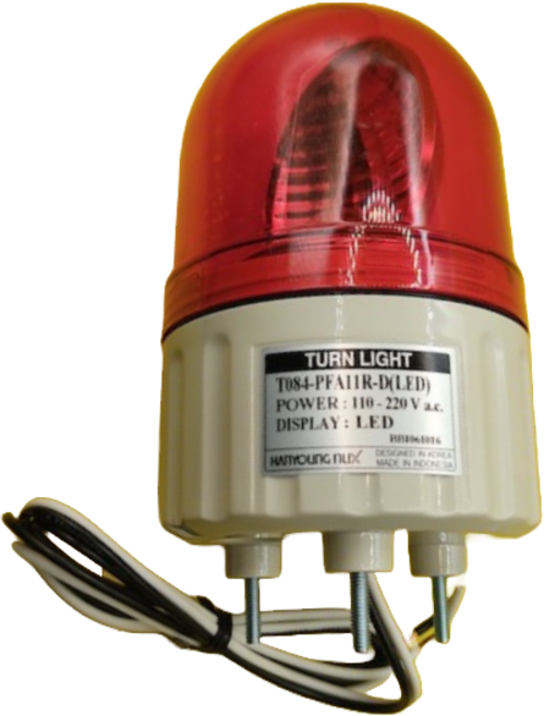 한영넉스 T084-PFA11R-D 직접설치형 경광등 회전/버저 110~220V 겸용, 적색, 1개