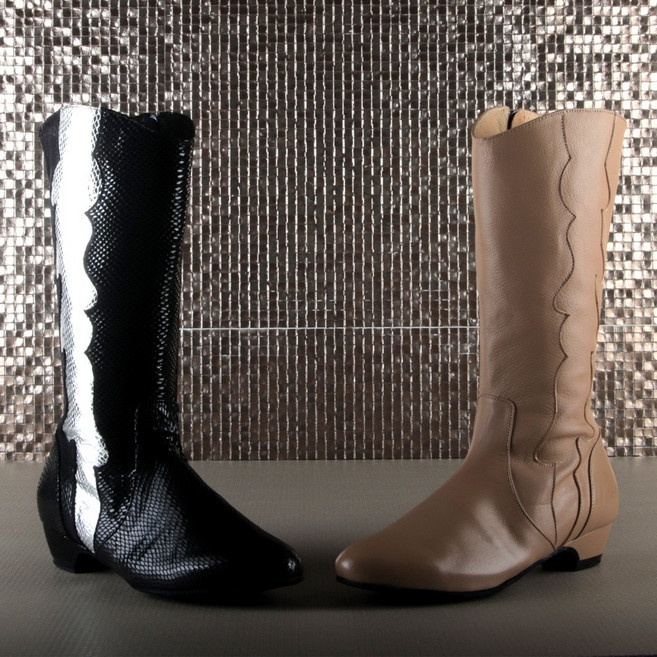 슈띠끄 WD1321 수제 여성 댄스화 발이 편한 착화감 좋은 쿠션 댄스 부츠 국내 정통 수제화 맞춤 스몰사이즈 빅사이즈 슈즈 주문 제작 3cm 굽 라인부츠 라인댄스, 블랙실버콤비, 245