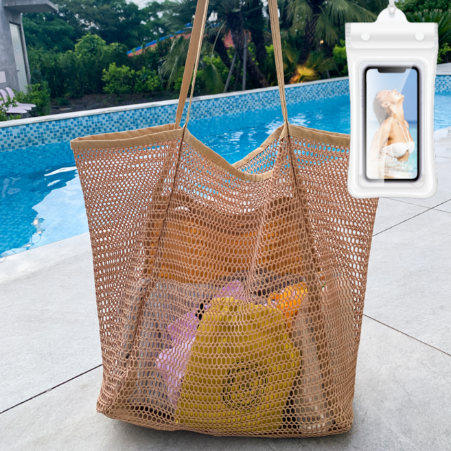 로어바제이 망사 메쉬 비치백 대형 빅사이즈 물놀이가방