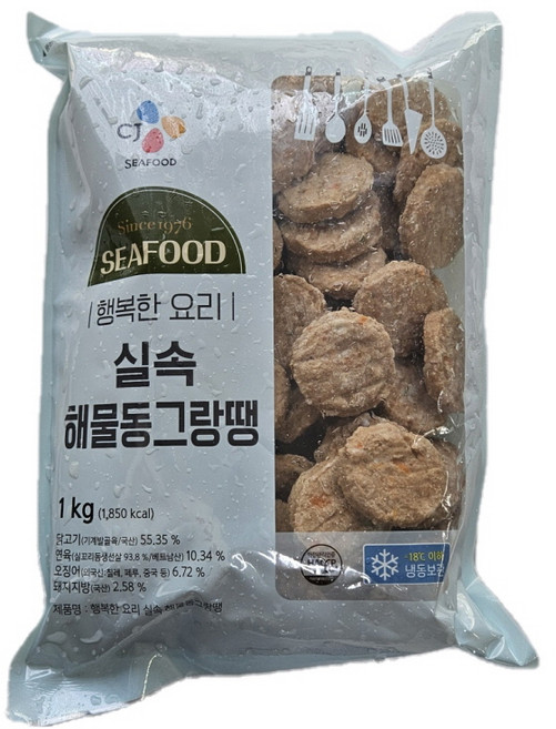 원하프실속해물동그랑땡1KG씨제이, 1kg, 1개