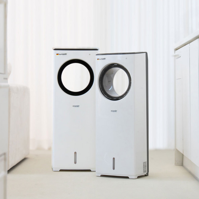 아토만 파워냉각 날개없는 냉풍기 저소음 리모컨 냉선풍기 에어쿨러 무드등, 날개없는 냉풍기(그레이)