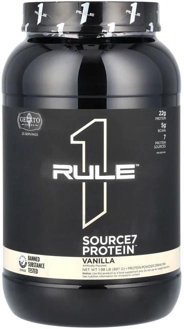 새해 건강을 선물하세요 Rule One Proteins Source7 단백질 파우더 드링크 믹스 바닐라 897g(1.98lb) 특별관리진행, RuleOneProteinsSource7단백질파우더드링, 1개 - 쿠팡