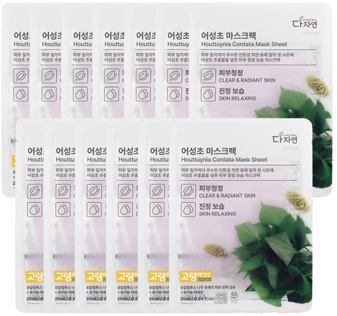다자연 어성초 마스크팩, 13개입, 1개