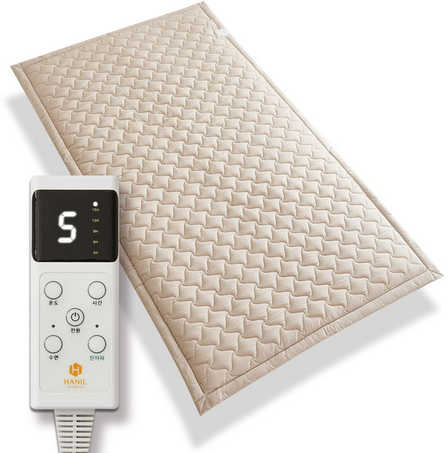 전자파없는 탄소매트 워셔블 침대 전기매트 싱글 더블, 1인용 슈퍼싱글(110X200cm), 샌드베이지+바람개비