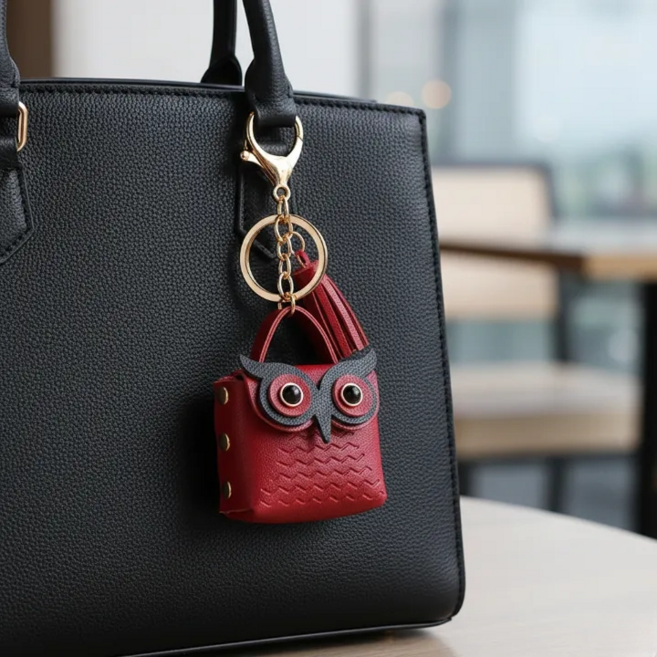 돈 들어오는 부엉이 동전지갑 열쇠고리 키링