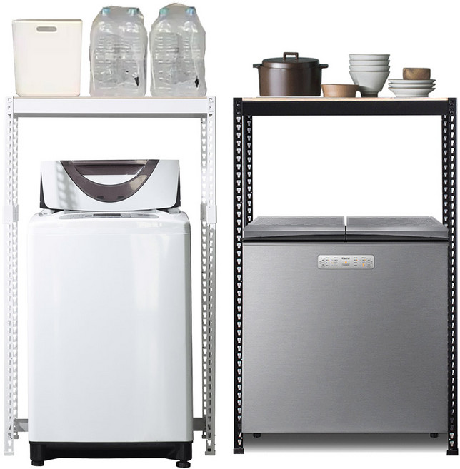 세탁기 건조기 위 선반 700x600x1500 1단, 블랙-가로700x깊이600x높이1500x1단, 1개