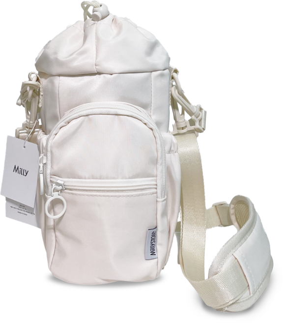 밀리스토어 보온 보냉 보틀백 텀블러 파우치, 크림베이지