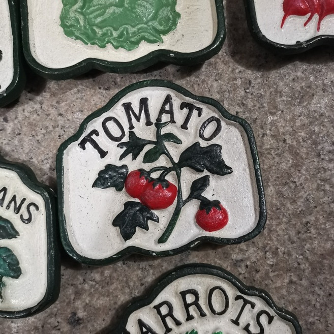 텃밭팻말 식물 이름표 텃밭 푯말 빈티지 표지판 표찰 야채 채소 주말농장 정원, D.주철 당근 CARROTS