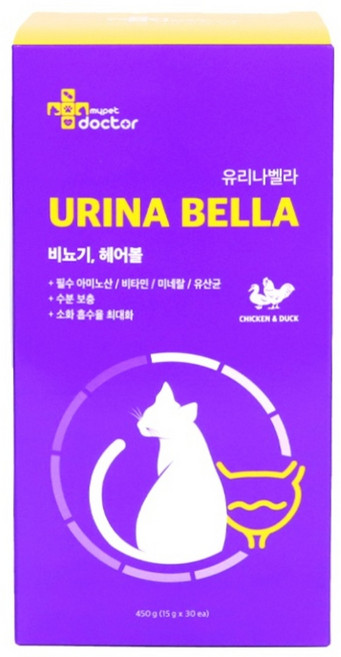 마이펫닥터 고양이 유리나벨라 영양제, 450g, 유리너리+헤어볼, 1개
