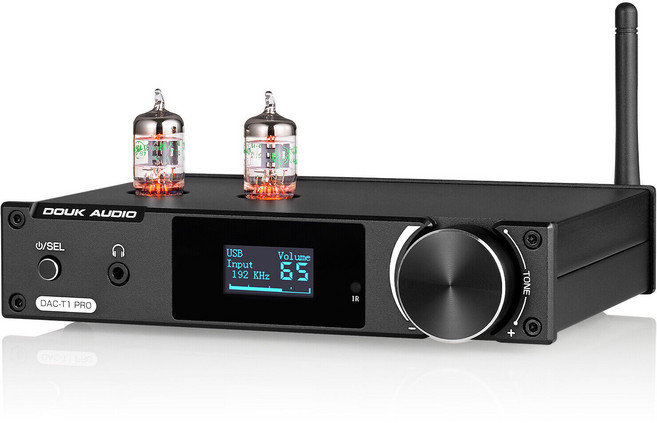 Douk Audio DAC-T1 PRO 진공관 프리앰프 USB DAC 블루투스 리시버 S/PDIF D/A 오디오 컨버터, 1.미국 버전