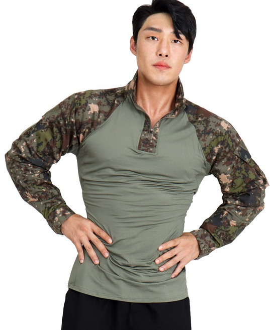 전술 컴뱃셔츠 긴팔 육군 디지털 밀리터리 택티컬 전술훈련티 컴뱃티 군인 군용티셔츠