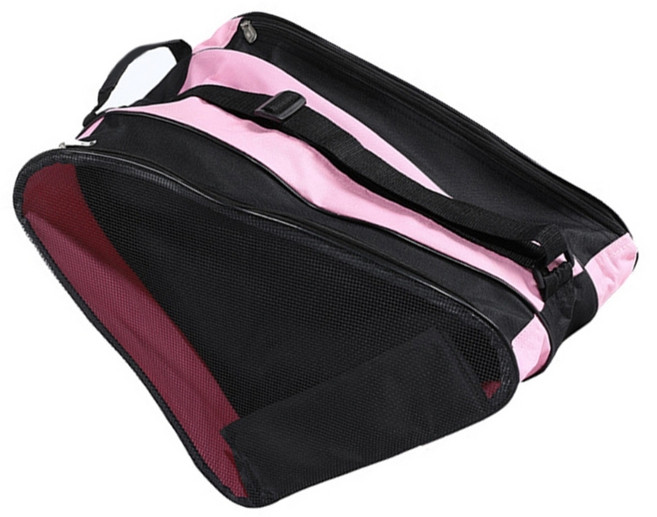 롤러 스케이트 가방 아이스 스케이팅 가방 스케이팅 신발 보관 가방 대용량 인라인 스케이트 가방 스케이팅 애호가를 위한, Pink, 1개