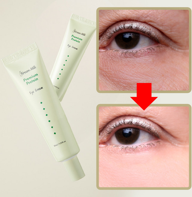 크림밀크 프리미엄 단백질 주름개선 탄력케어 페이스 아이크림, 1개, 30ml