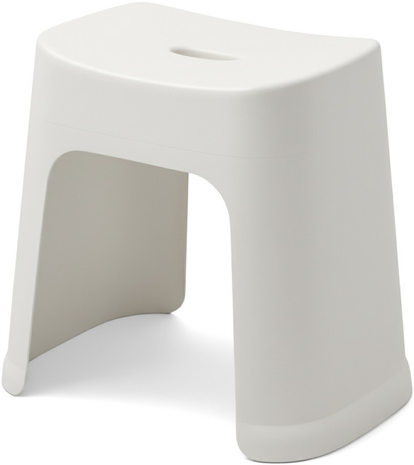 SNOW C6 앉기편한 높은 샤워스툴 미끄럼방지 욕실의자, 화이트