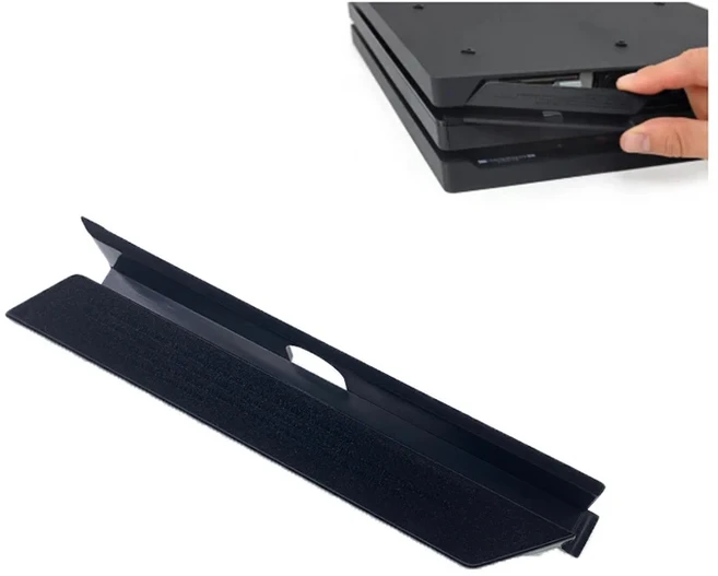 PS4 슬림 및 프로 콘솔 하우징 케이스 HDD 하드 드라이브 베이 커버 플라스틱 도어 플랩 디스크용 1개, 04 For PS4 Pro Black
