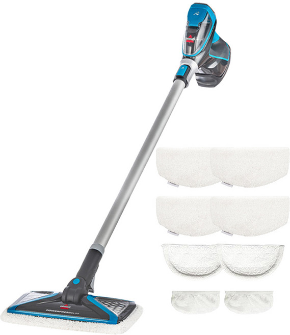 비쎌 슬림 스팀청소기 PLUS 패키지_2 (정품 8P 걸레 구성), 그레이블루+8P