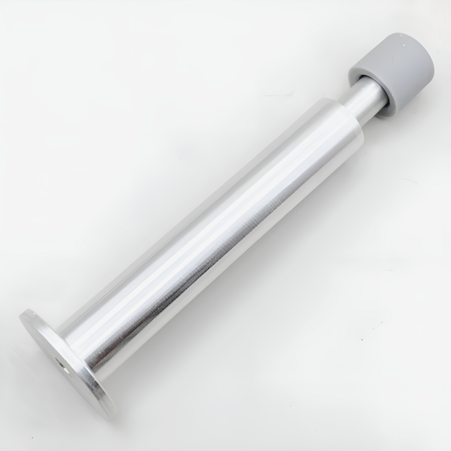 일자 스프링 도어스토퍼 실버+회색 105mm 벽용 스토퍼 완충식 도어스톱 충격 방문 목문