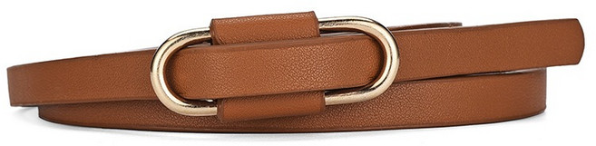 拚全台最快速 小香風細皮帶，免打孔雙扣PU皮帶，女生配件洋裝必備百搭修身腰帶