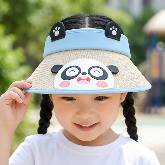 [KC인증] 몽실이 애니멀 왕골썬캡