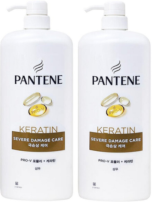 팬틴 샴푸 1.2L 대용량 2개 극손상케어, 팬틴 스무드 샴푸 x