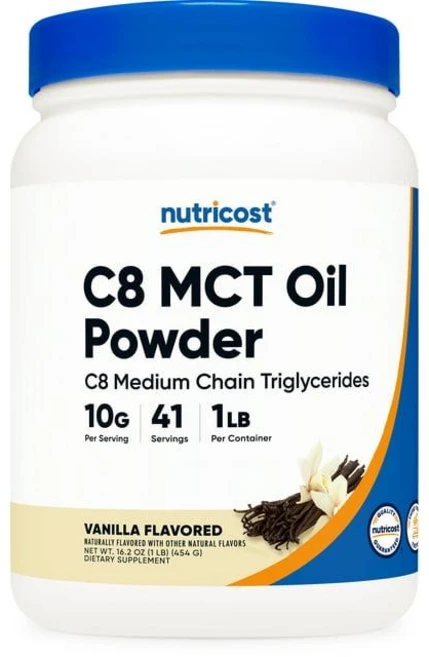 뉴트리코스트 MCT오일 C8 파우더 바닐라, 454g, 3개 - 쿠팡