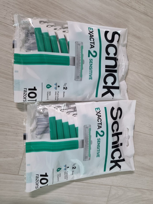 쉬크 이그젝타 2중날 일회용 면도기 10입 2개