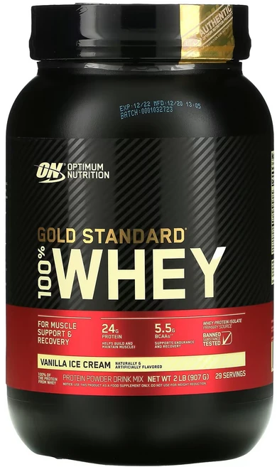 옵티멈뉴트리션 골드 스탠다드 웨이 프로틴 아이솔레이트 단백질 보충제 바닐라 아이스크림, 907g × 1개, 1개, 907g - 쿠팡