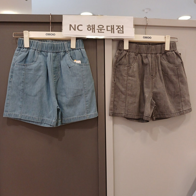 [오후] 얇고 시원한 반바지~~찰랑 3부 데님팬츠 OHTH25501
