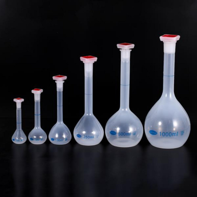 25/50/100/250/500/1000ml 마개가 용량 플라스크 긴 목 측정 플라스크 시험 실험실 용품용 눈금이 병, 02 25ml, 1개