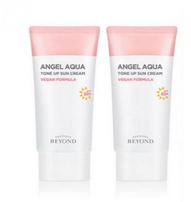 [비건라이프] 비욘드 엔젤 아쿠아 톤업 선크림 SPF50+ PA++++, 50ml, 2개