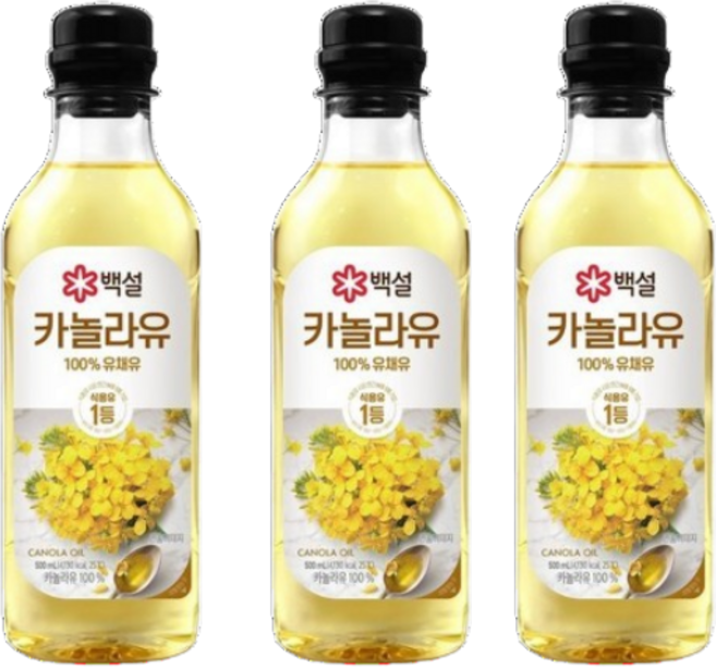 백설 카놀라유 500ml 3개
