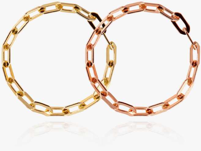 엘렌쥬얼리 14K 18K 각 모줄 체인 금 반지