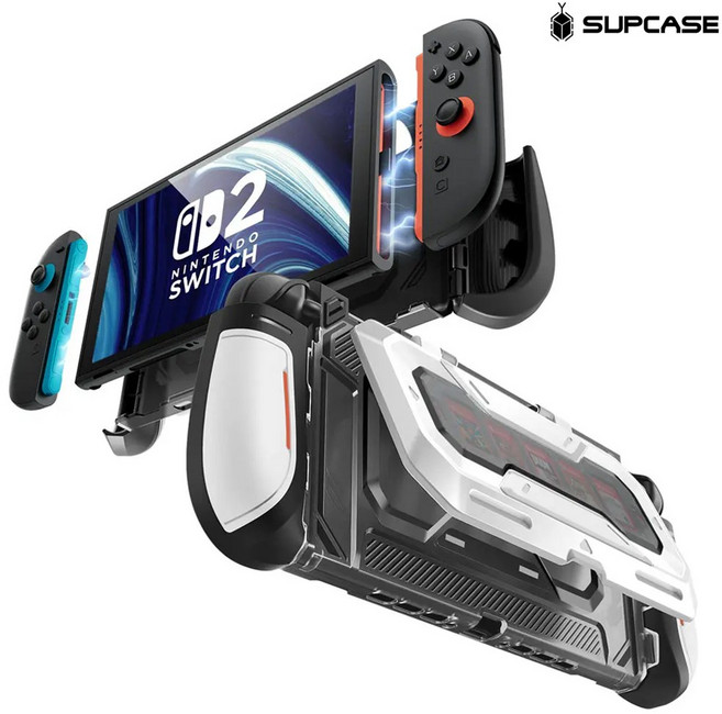 닌텐도 스위치2 케이스 Supcase 타이탄 그립케이스, 화이트, 1개