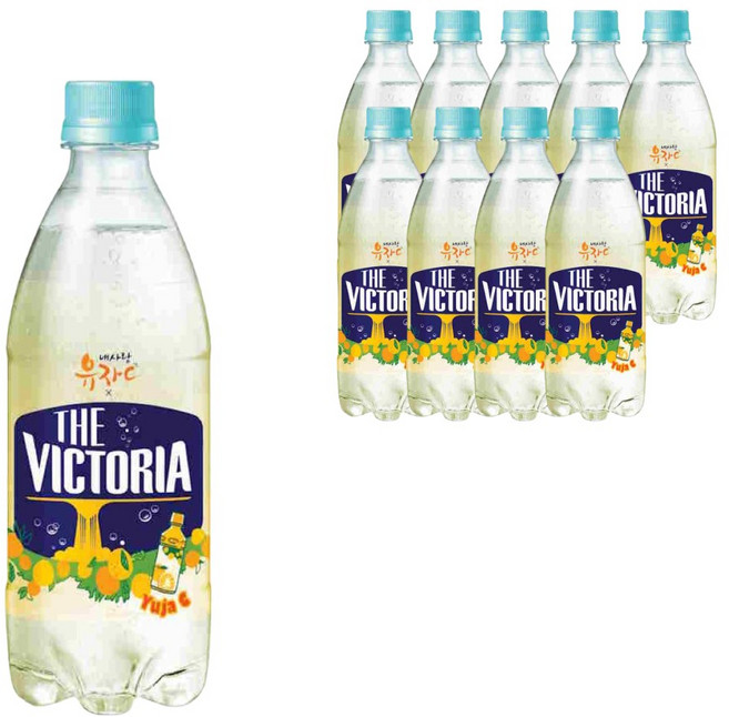 웅진빅토리아 내사랑유자C 탄산음료, 500ml, 10개